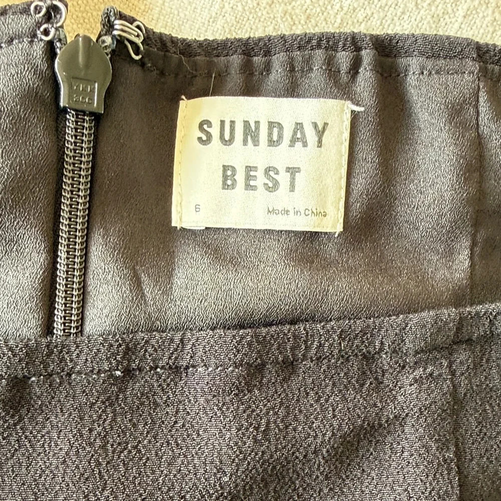 Aritzia Sunday Best Black Mini Skirt with Slit - Picture 2 of 2